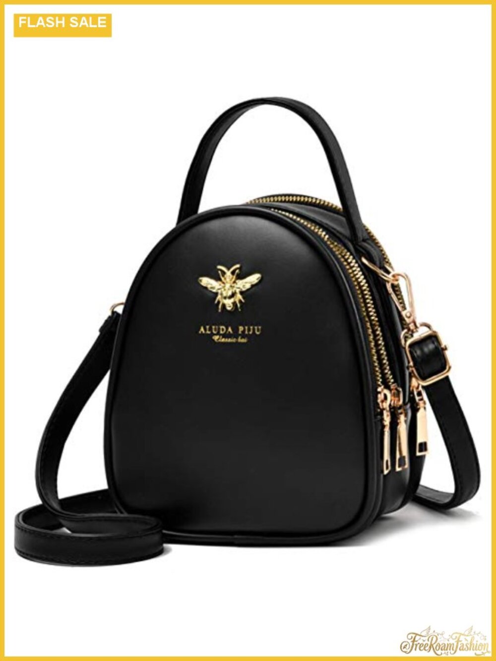 Faux Leather Crossbody Shoulder Bag Multi Zipper Pocket Women's Handbag Wallet